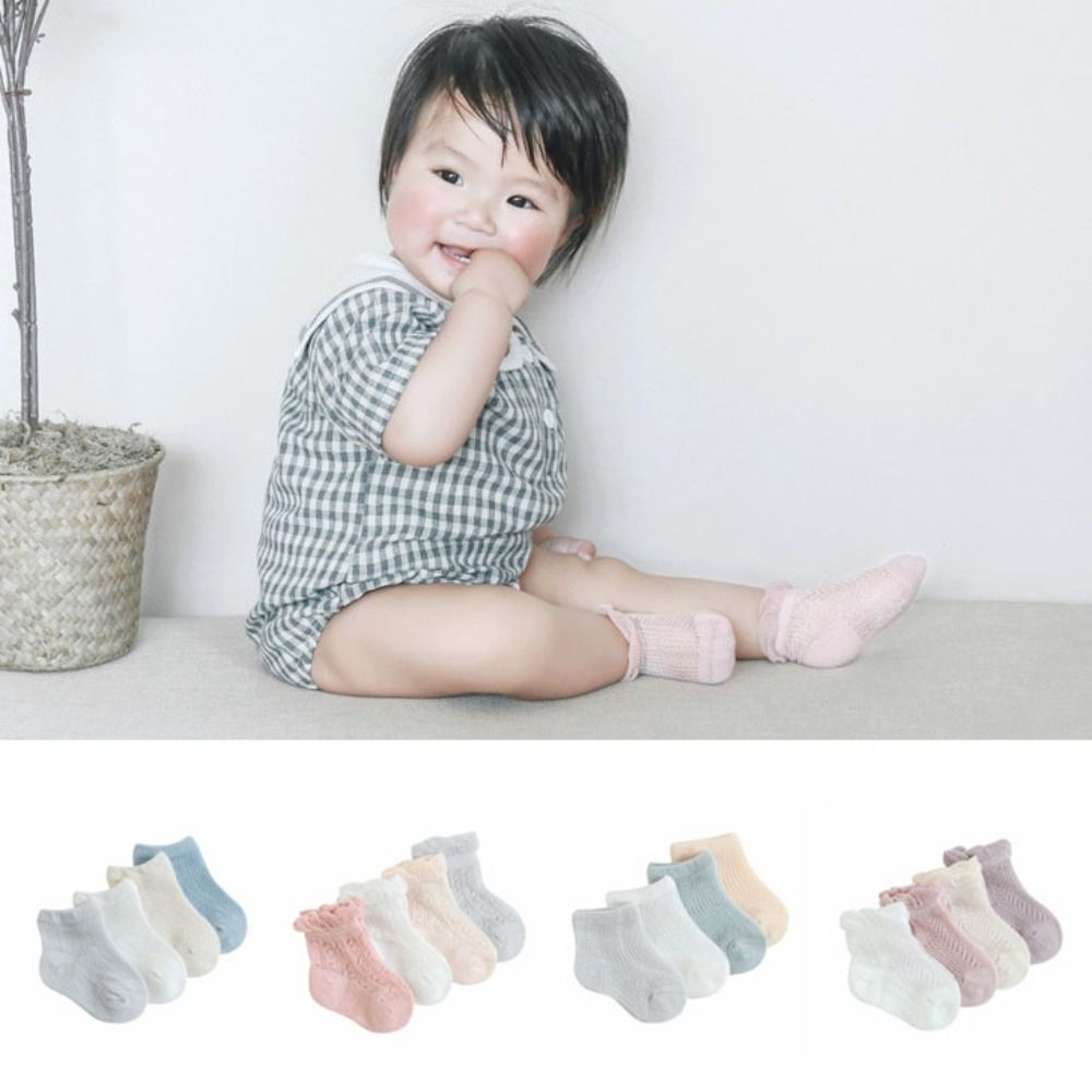 4Pairs Sweet Cotton Baby Ruffl - Anti Blister Sock 评论和价格