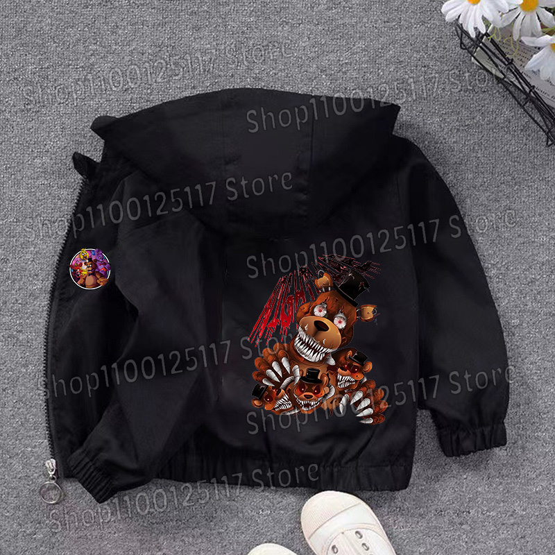 Fnafs Hooded Jacket Boys Girls - Running Gear Kids 评论和价格