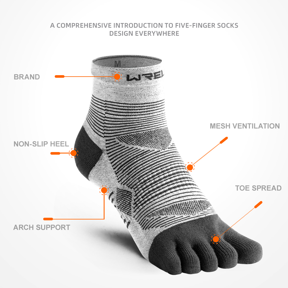 WRELS 1/3pairs Toe Socks COOLM - Anti Blister Sock 评论和价格