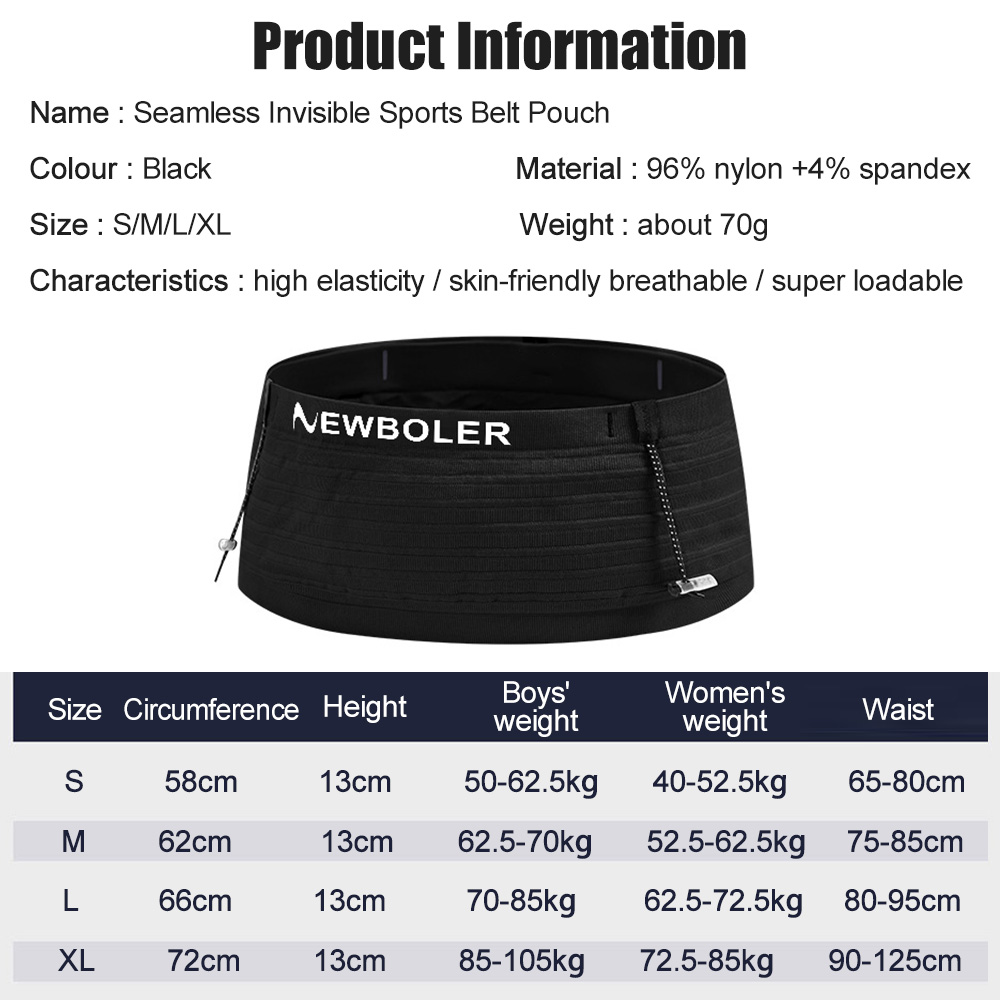 NEWBOLER Elastic Sports Waist  - Running Gear Holder 评论和价格