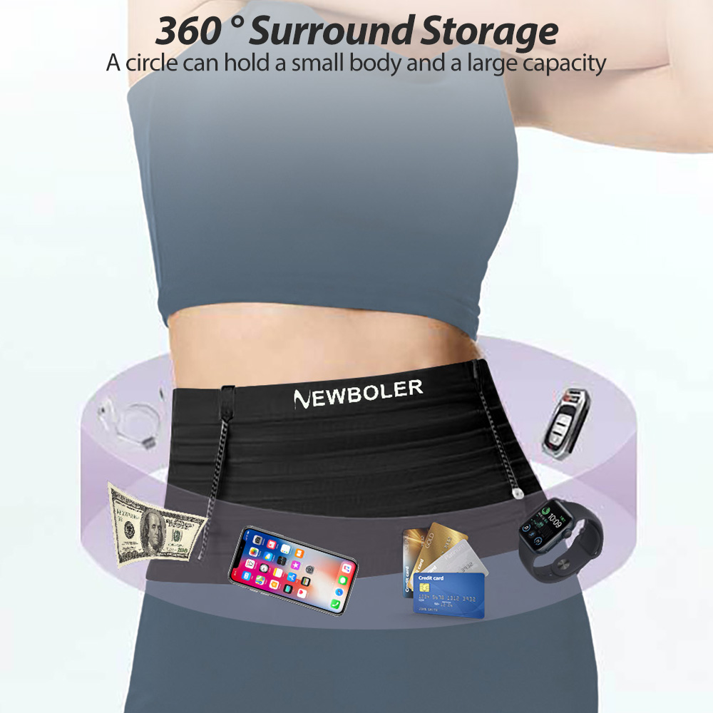 NEWBOLER Elastic Sports Waist  - Running Gear Holder 评论和价格