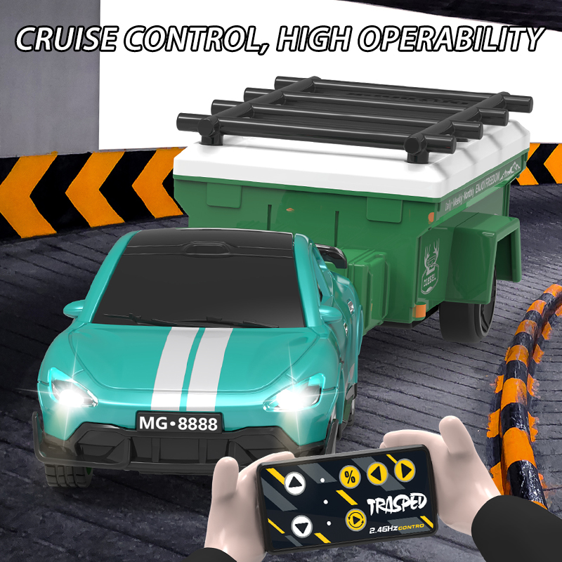 Mini Alloy Drift Car with Trai - Running Gear Trailer 评论和价格